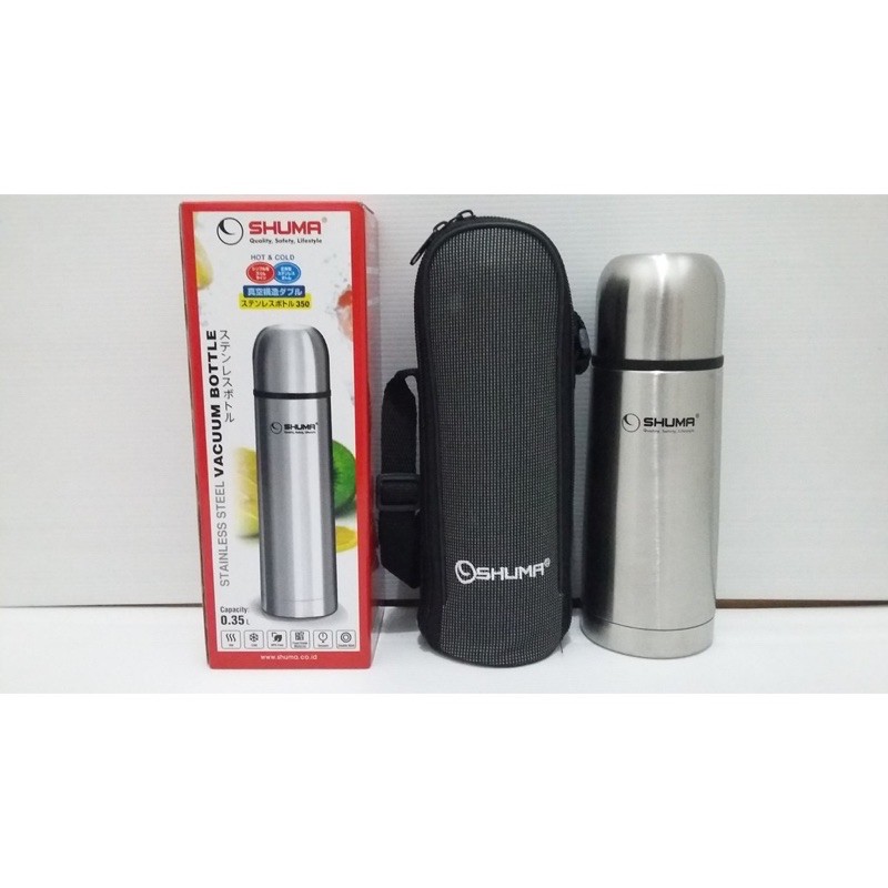 [ Shuma ] Thermos / Vacuum Flask / Termos Air Panas 350, 500, 750, 1000 ml - Dengan Tas