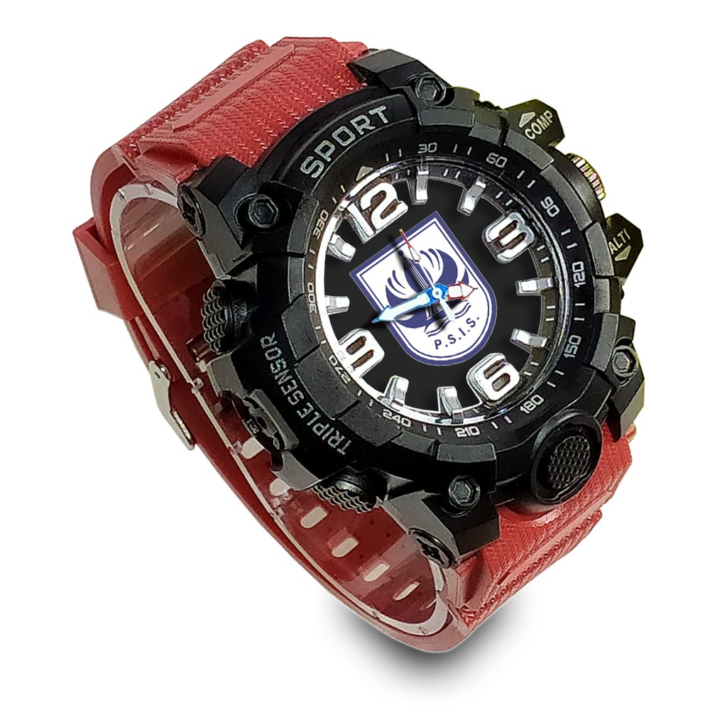 Jam Tangan Custom P.S.I.S. motif 1 Ruber- Water Resistant