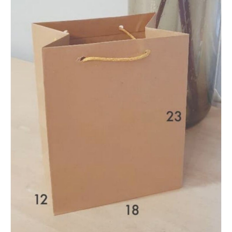 

paper bag tas kertas kraff ukuran 18x12x23