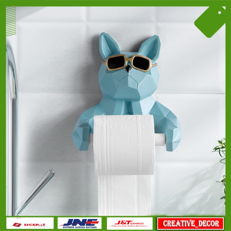 Tempat Tisu Estetik Lucu Fancy Paper Towel Holder Animal Pig Dog Creative Resin Modern Toilet Napkin