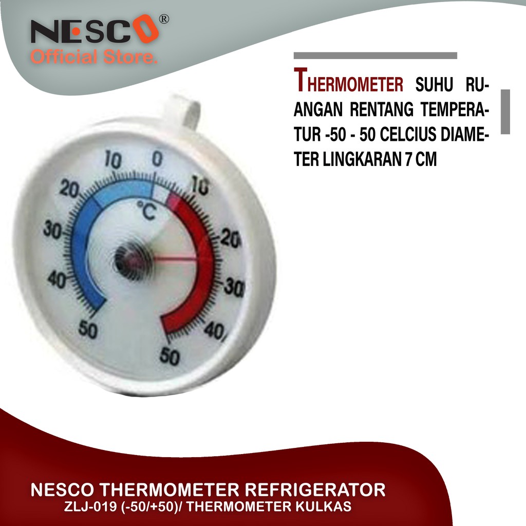 Nesco Thermometer Refrigerator ZLJ-019 (-50/+50)/ Thermometer Kulkas, FM, Best Seller