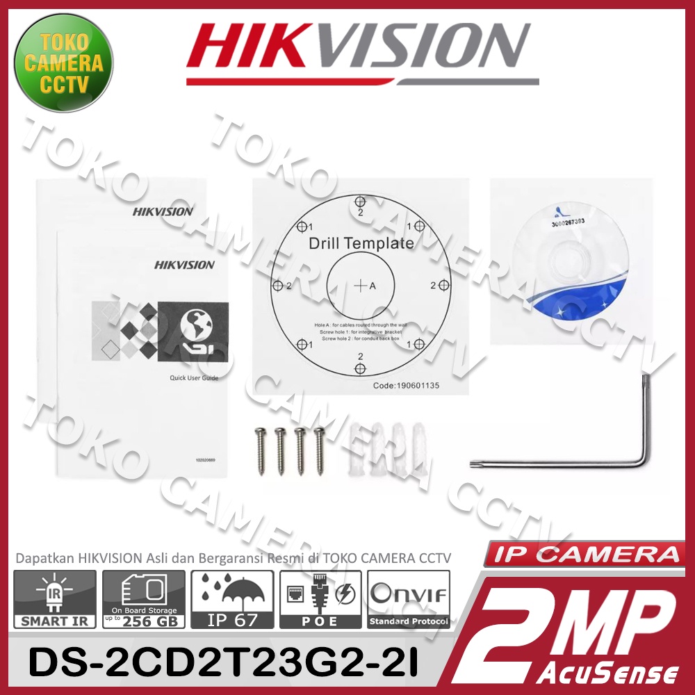 IP CAMERA 2MP HIKVISION DS-2CD2T23G2-2I AcuSense IP KAMERA