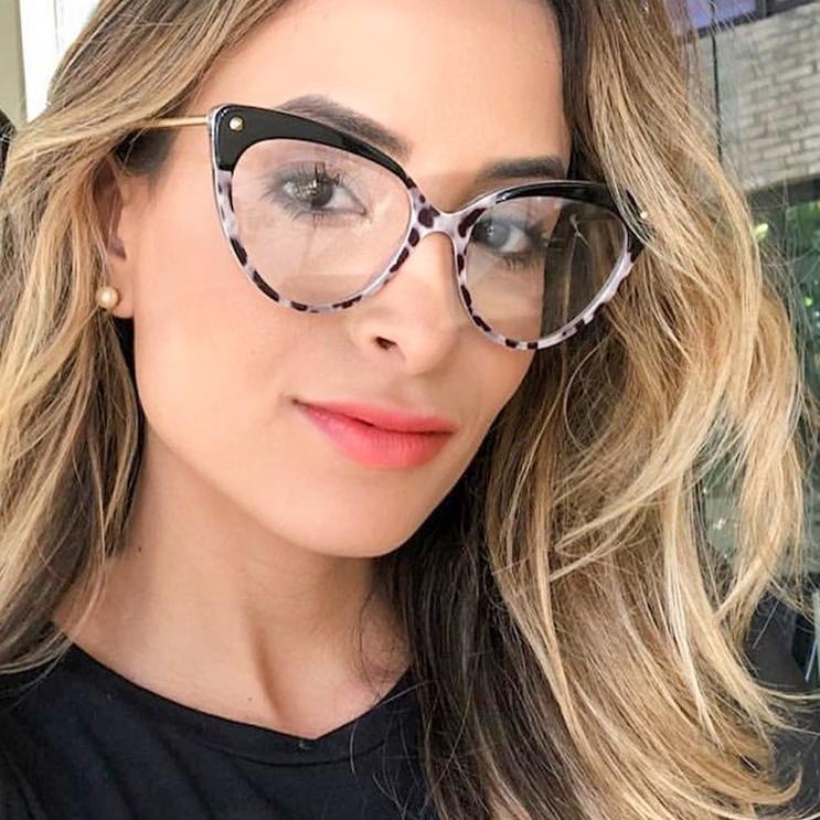 Update Terbaru Kacamata Minus 0°~-400° Kacamata Model Mata Kucing Gaya Klasik Untuk Wanita