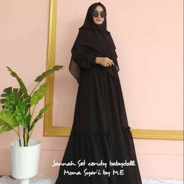 Redi stok Jannah set mona syar'i by M.E