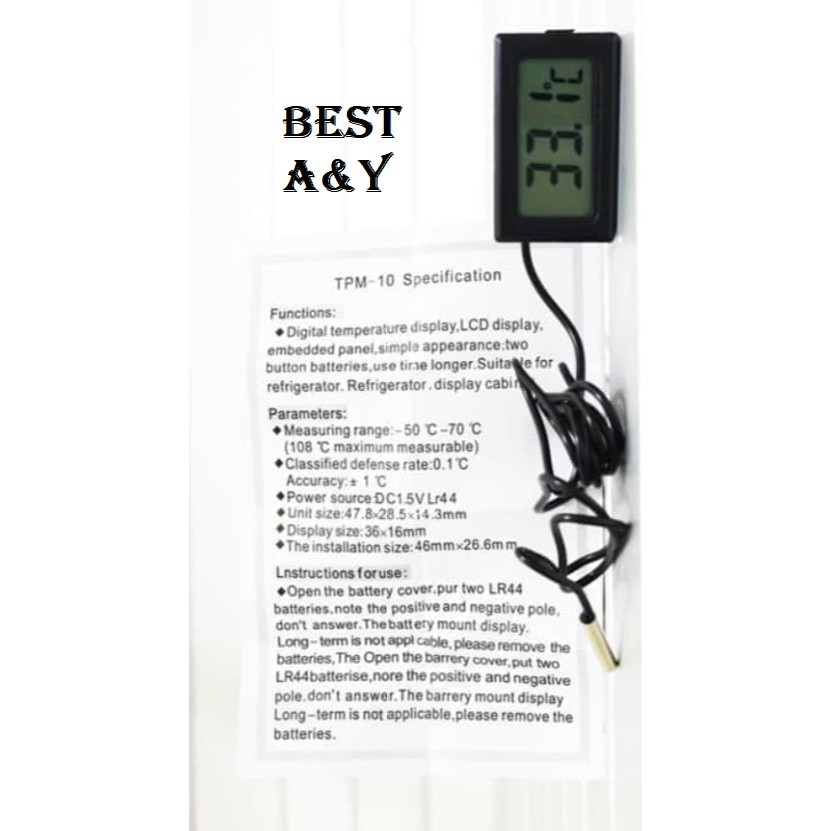 Digital Thermometer Termometer LCD TPM-10 With Sensor Waterproof Probe