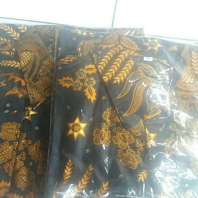 Kemeja Batik Pria Lengan Panjang Motif Wayang M L Xl Xxl