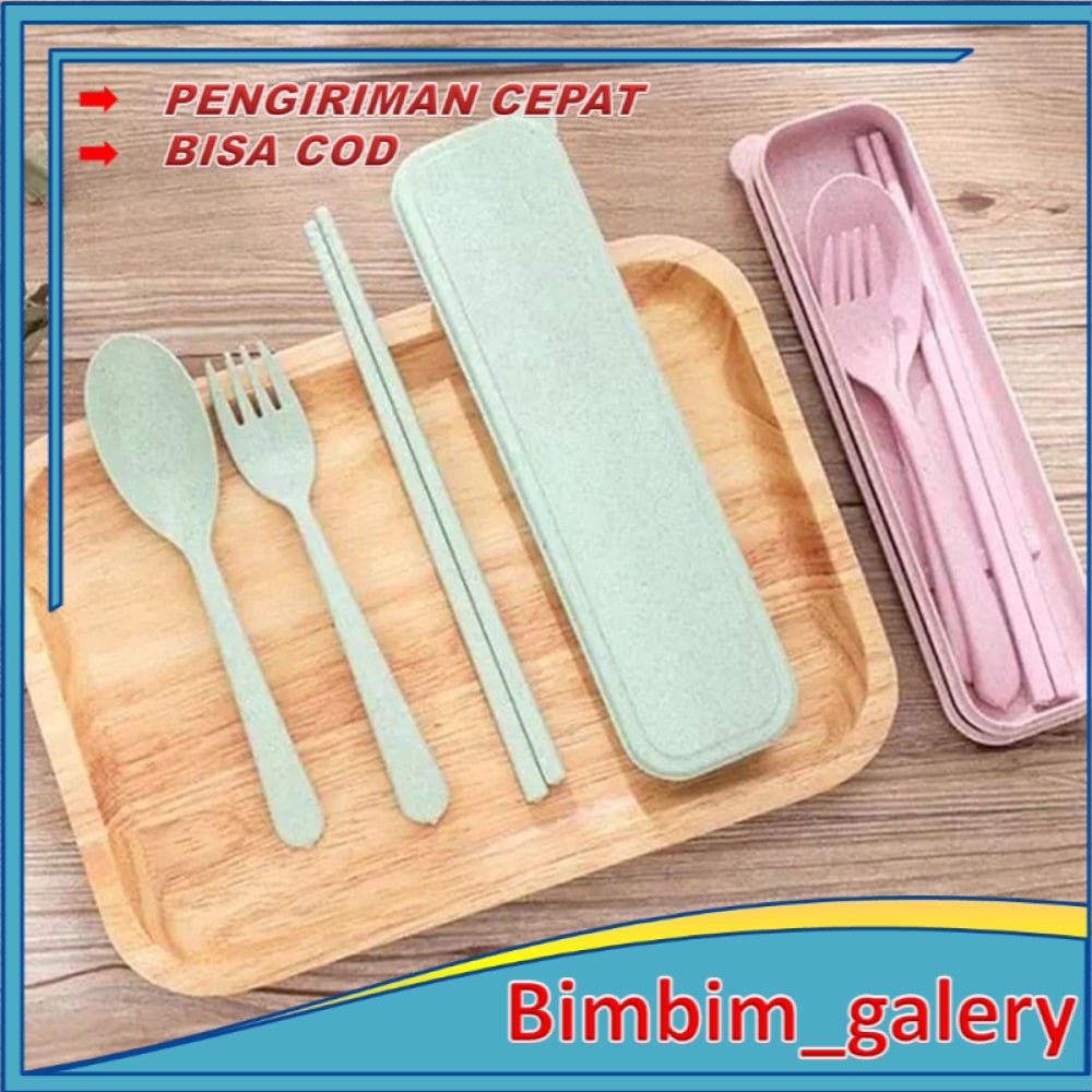 SENDOK GARBU SUMPIT SET BAHAN JERAMI IMPORT / PERALATAN MAKAN AMAN HIGIENIS MURAH BIMG