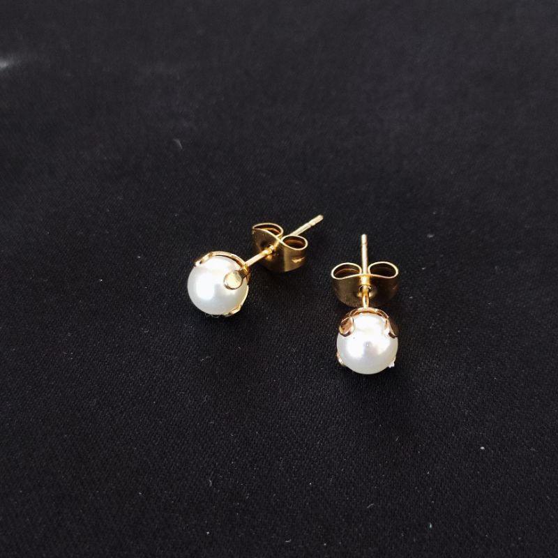 Anting Tusuk Titanium Emas Wanita Antikarat