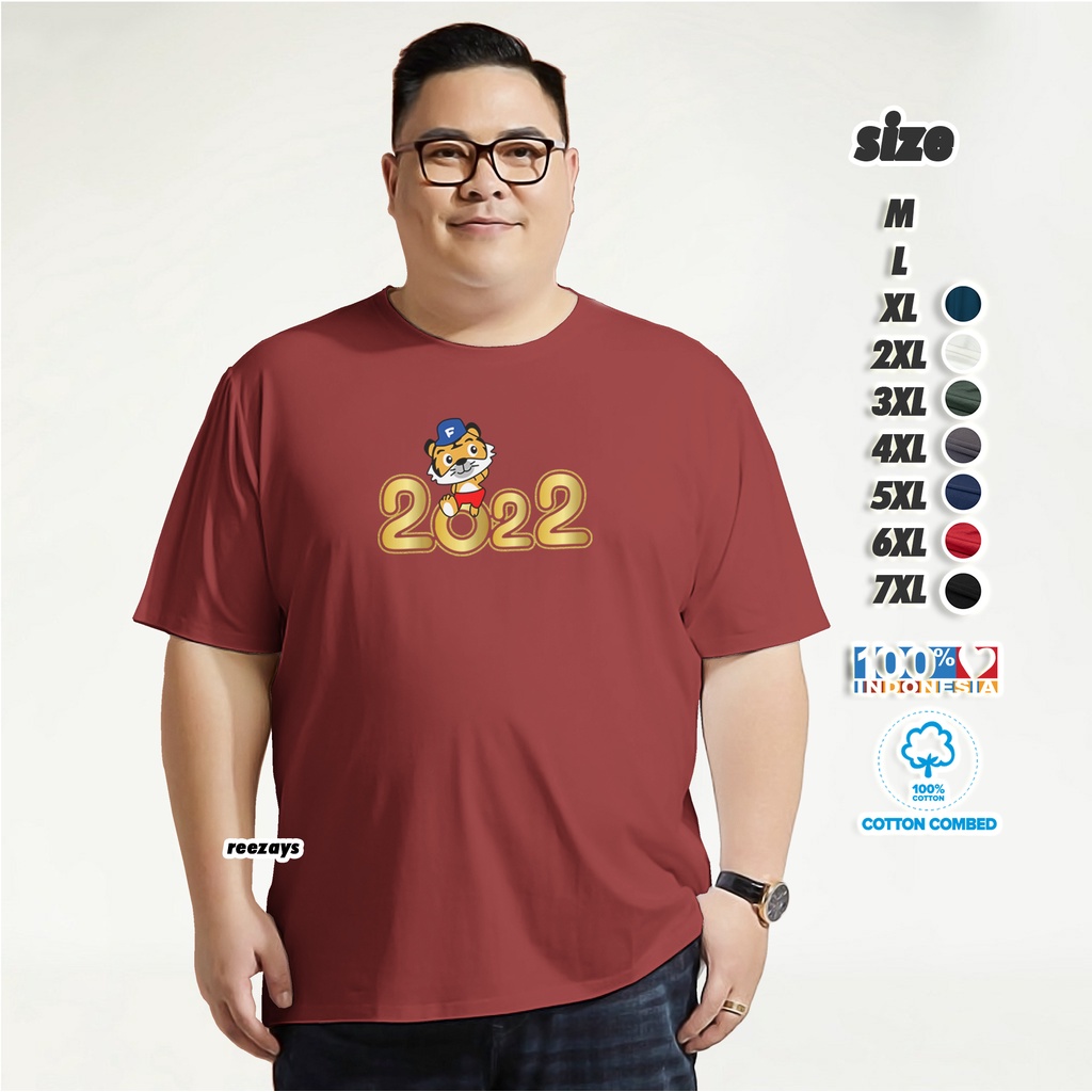KAOS IMLEK HARIMAU 2022 BAJU IMLEK PRIA MACAN TIGER KASO PRIA JUMBO TSHIRT COTTON COMBED 30s UKURAN 