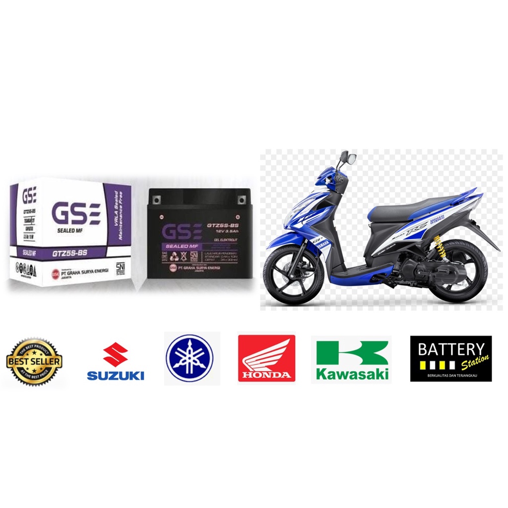 Aki Motor Yamaha Xeon RC  Gtz5s GS P aki kering mf