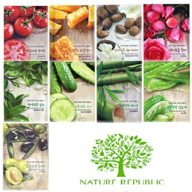 NATURE REPUBLIC REAL NATURE MASK SHEET | MASKER WAJAH NATURE REPUBLIC