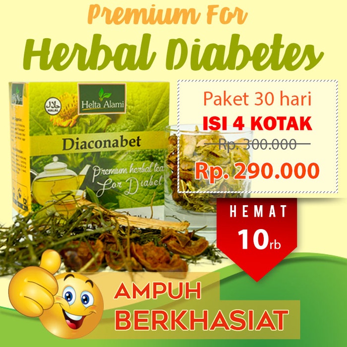 

ORIGINAL MURAH Obat Herbal Diabetes Militus Penurun Gula Darah Alami Cepat Teh Diacon