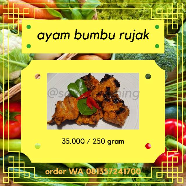 

Ayam panggang bumbu rujak 250 gram