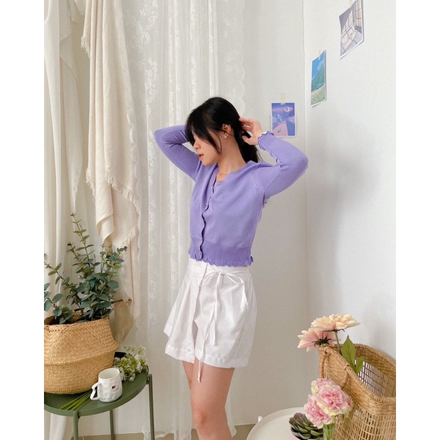 KANON - Miso Skort - Skort basic korean look aksen pita