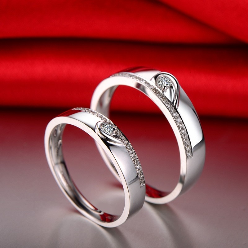 Cincin Kawin Perak 925 Pria Silver Kawin Murni Tunangan Nikah Perak Couple Ring Pasangan Wedding Rin