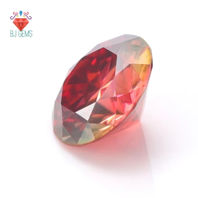 GRA -  Red Paparaca Moissanite Diamond Permata sertifikat Original