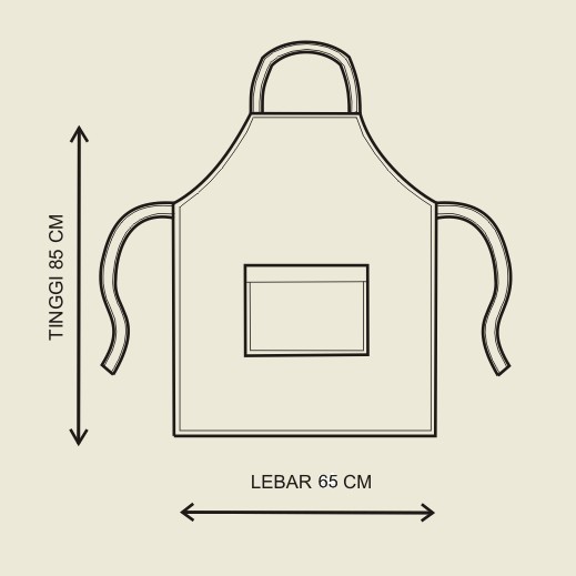 Chef Wear Apron / Celemek Waterproof Full Tp