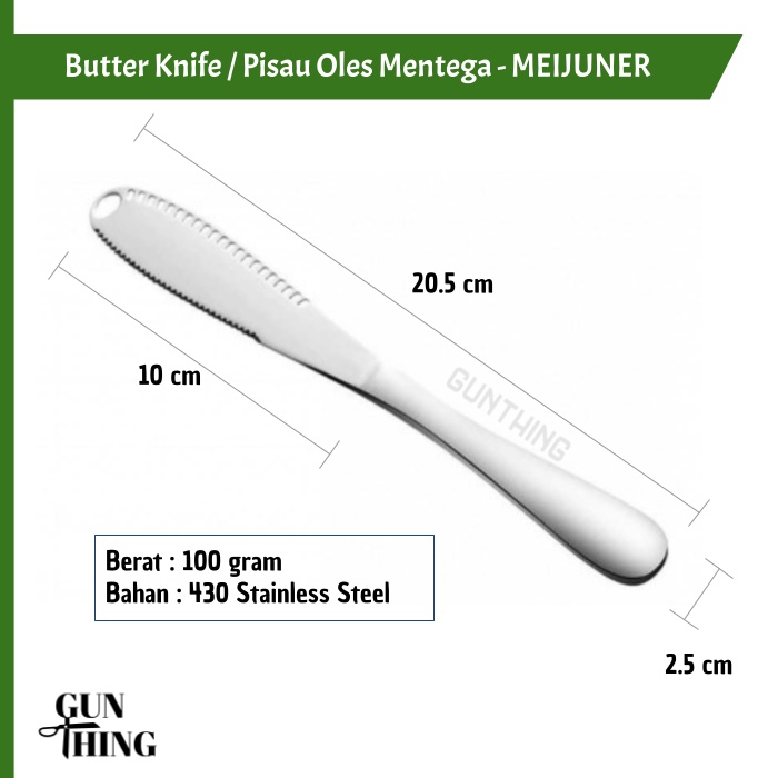 Pisau Oles Mentega Margarin Selai / Butter Knife - MEIJUNER Murah Original Stainless Steel