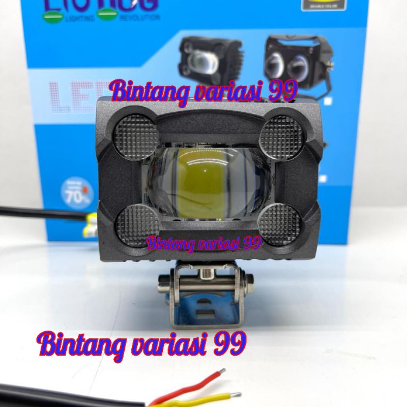 LAMPU TEMBAK LED FOGLAMP HJG MT29 U20 60W 60WATT HIGH LOW LASER GUN PUTIH KUNING HARGA 1 PCS