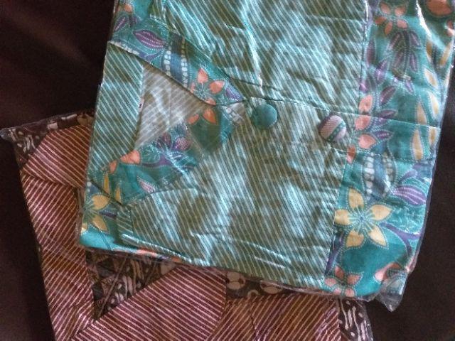 Tunik Aserehe Adona Hitam Big Size Jumbo Batik Modern Seragam Kantor