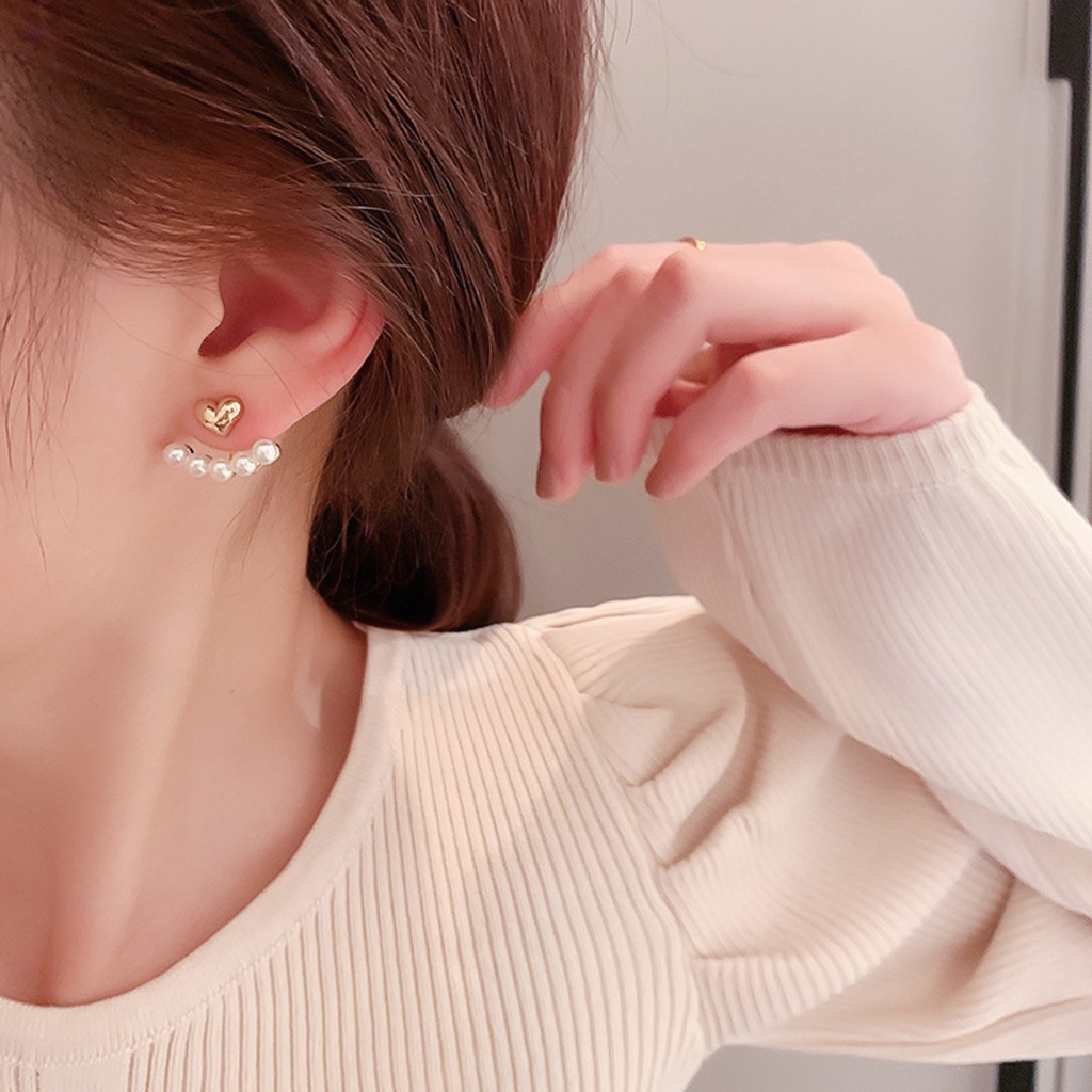 Hu Hu Hu Hu Hu Alat Bantu Pasang Kacamata♡ 1 Pasang Anting Stud Mutiara Tiruan Bahan Alloy Untuk Aksesoris