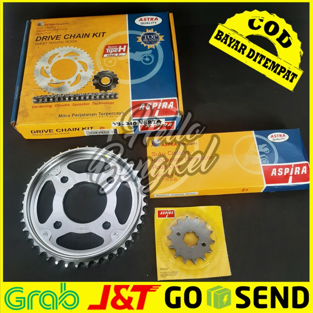 Gear set rantai  new megapro verza cb150 cbr150 old sonic fi ORIGINAL ASPIRA