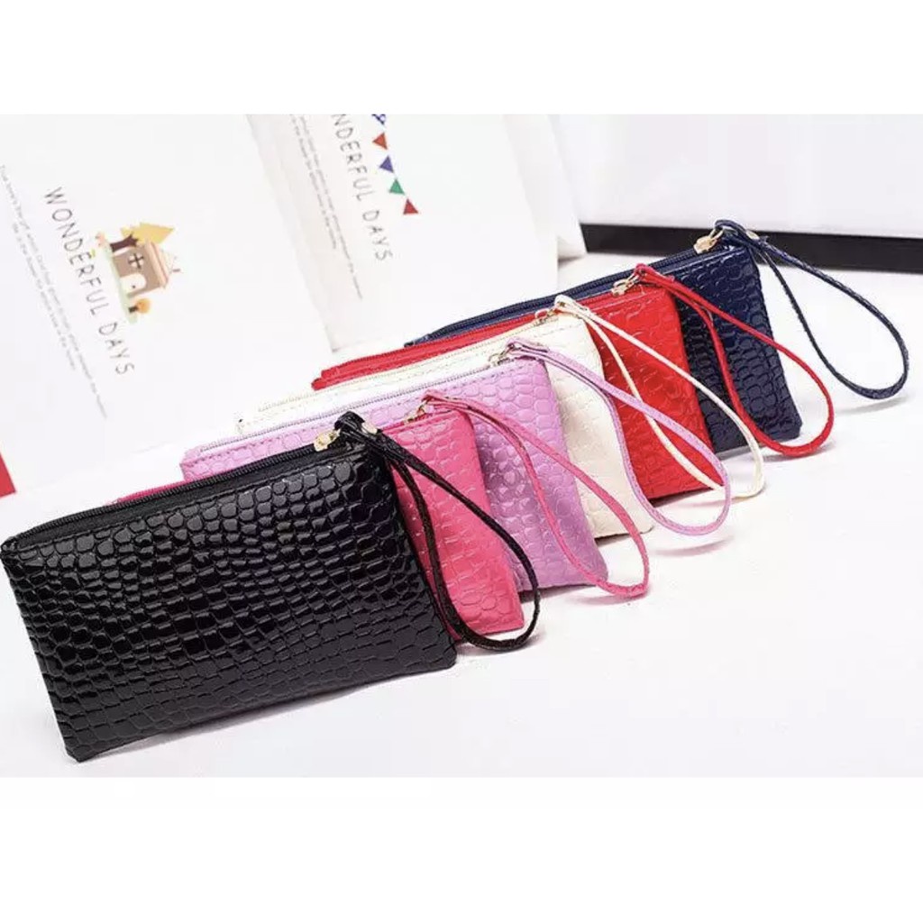 POUCH CROCO-POUCH KULIT BUAYA-DOMPET HP-DOMPET BUAYA