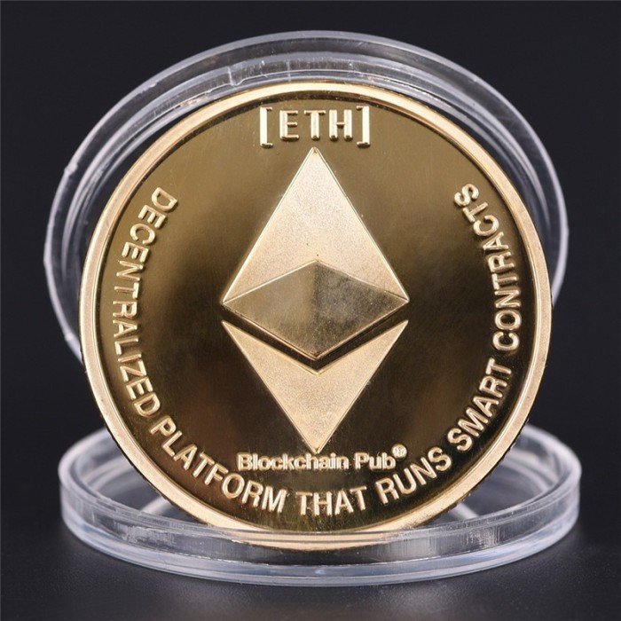 Bitcoin Etherium LiteCoin Gold plated Coin Koin Fisik Crypto Cryptocurrency kripto LiteCoin Ripple Polkadot Theta ADA CARDANO GOLD TETHER UNISWAP TITAN CHAINLINK BINANCE Shiba Doge