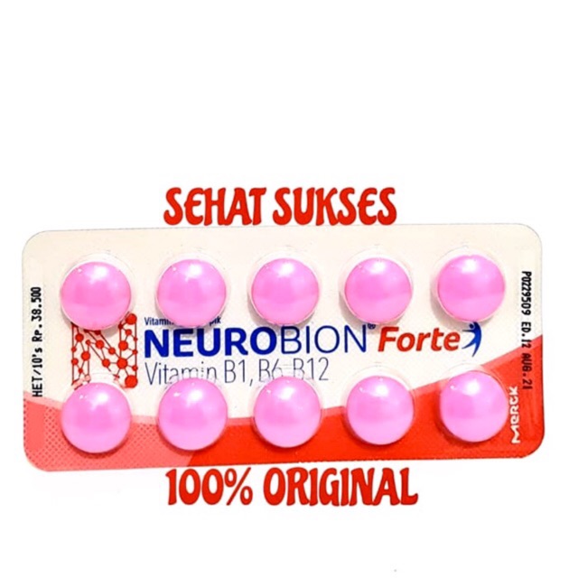 NEUROBION FORTE PINK ISI 10 TABLET ~ MEMBANTU MENGATUR METABOLISME SARAF