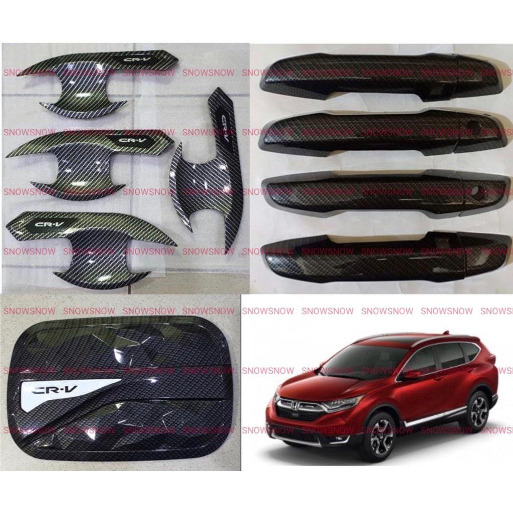 Paket Outer Handle Tank Cover Crv Turbo 2017 2022 UP Carbon