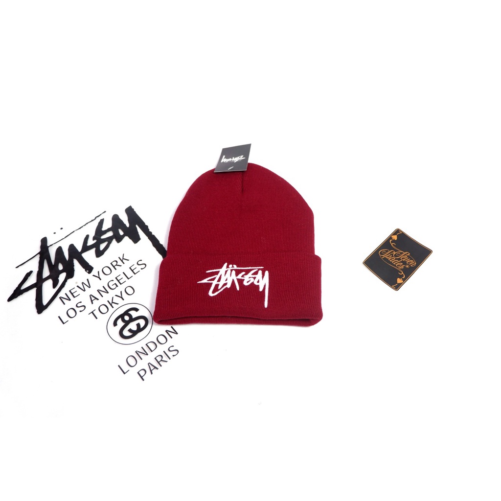 beanie hat stussy kupluk topi kerpus