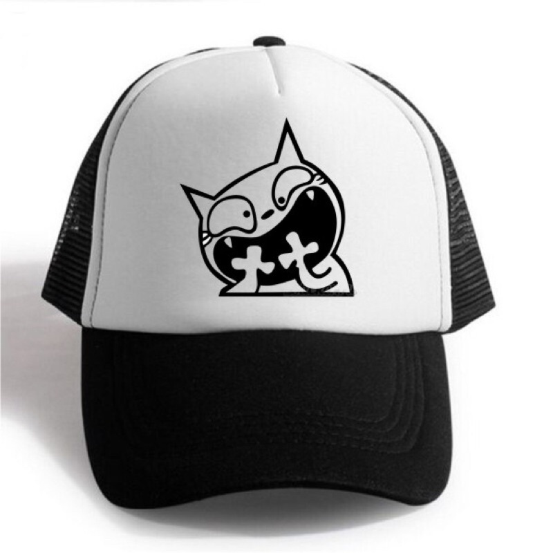 Topi Trucker Nekocan - HITAM PUTIH