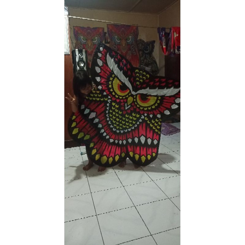 layangan celepuk cutting plastik 1,2m