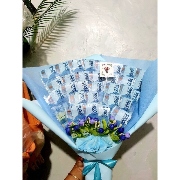 Bouquet Bunga Bouquet Uang Asli 50 rb