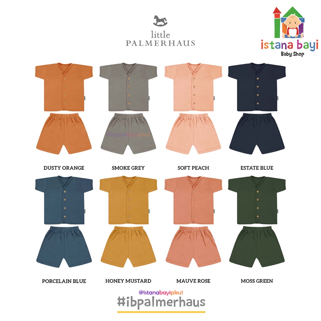 Palmerhaus Button Tee set Short Sleeve - Setelan Pendek Anak