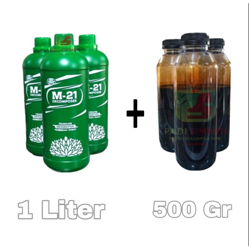 

M21 DECOMPOSER 1 LITER + MOLASE / TETES TEBU MURNI 500 GRAM