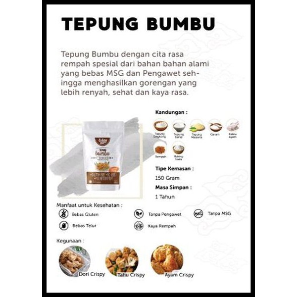 Ladang Lima Tepung Bumbu Serbaguna 150 gram / Tepung Sehat NON MSG  GLUTEN FREE / Tepung Goreng Anak