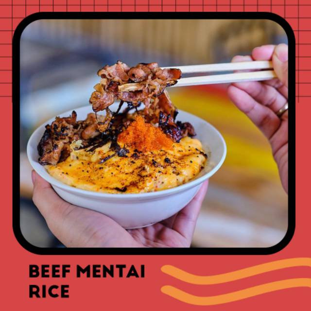 Beef Mentai Rice/ Mentai Ride dengan Daging