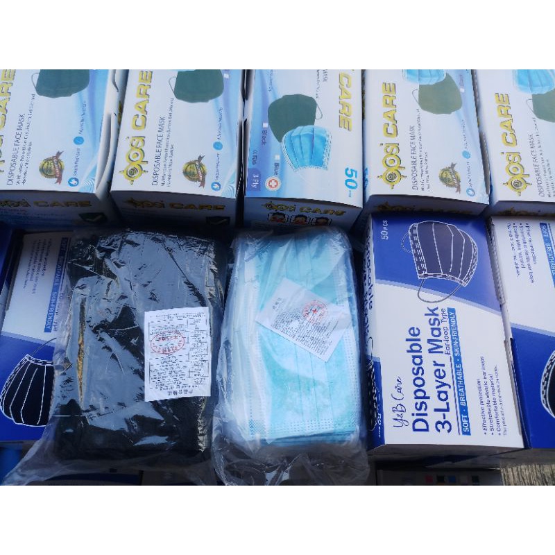 MASKER EARLOOP 3 PLY WARNA BIRU 1 BOX ISI 50 PCS