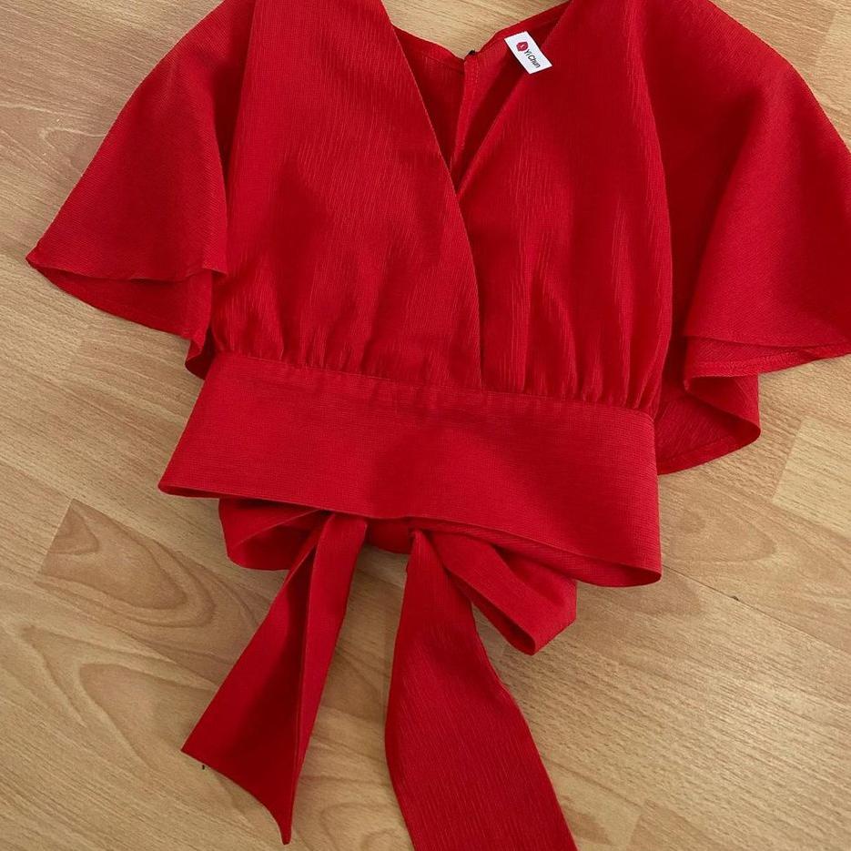 HOT SALE BOW BACK CARDIE OUTERWEAR ROMPI LENGAN PENDEK BATWING TALI PITA CARDIGAN WANITA REMAJA MUSL