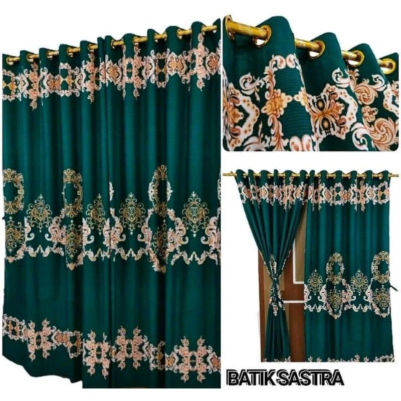 Gorden Smokring Motif Sultan / Gorden Smokring / Gorden Pintu 6 gelombang 12 ring Uk.130 x 220