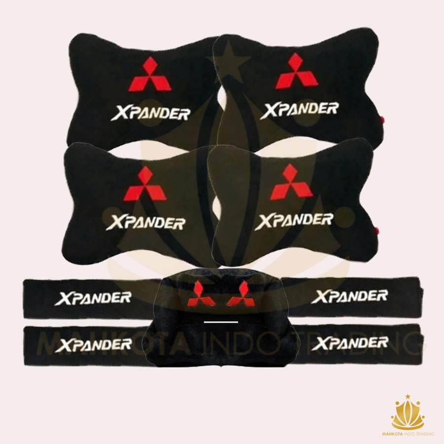 Bantal Jok Mobil XPANDER Set 9 PC / Bantal Leher Mobil XPANDER 9 PC PROMO MURAH