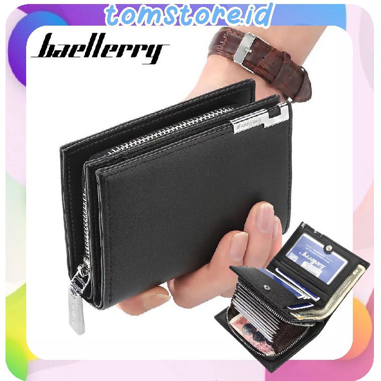 TOMSTORE.ID D025 Dompet Lipat Baellery Wanita Pria Kulit Panjang Fashion Murah Import COD