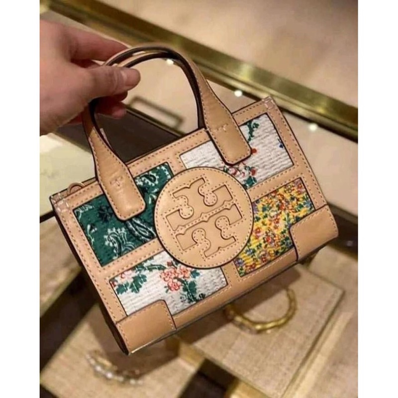 Tory Burch Ella Printed Quadrant Micro tote