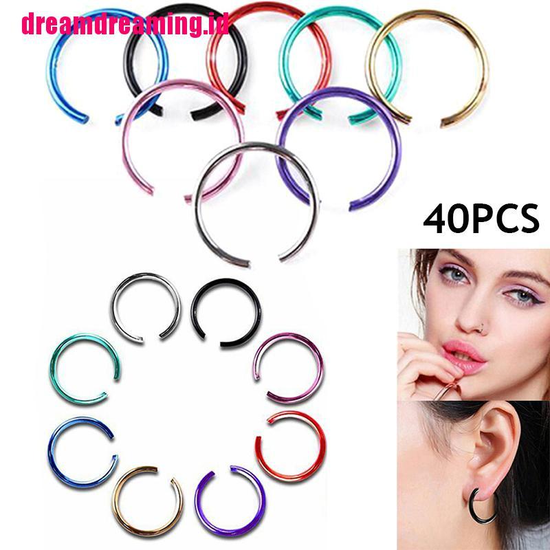 40pcs Cincin Tindik Hidung / Tubuh Ukuran Kecil