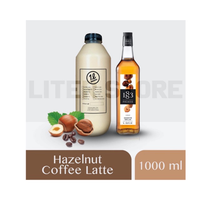 

1883 Maison Routin Hazelnut Coffee Latte - Kopi Susu Hazelnut Botol (250ml/1000ml)