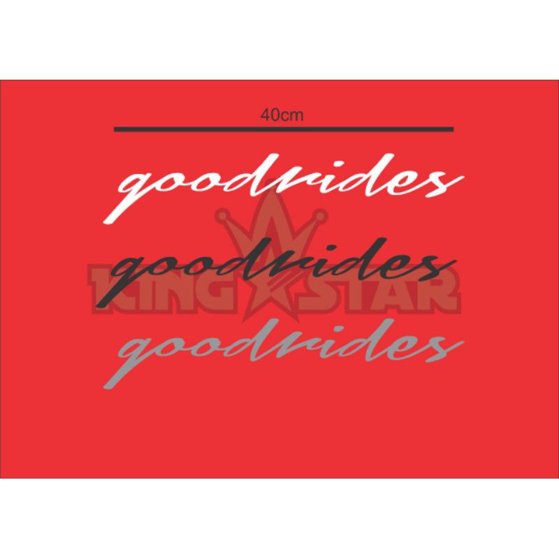 

stiker goodrides panjang 40cm