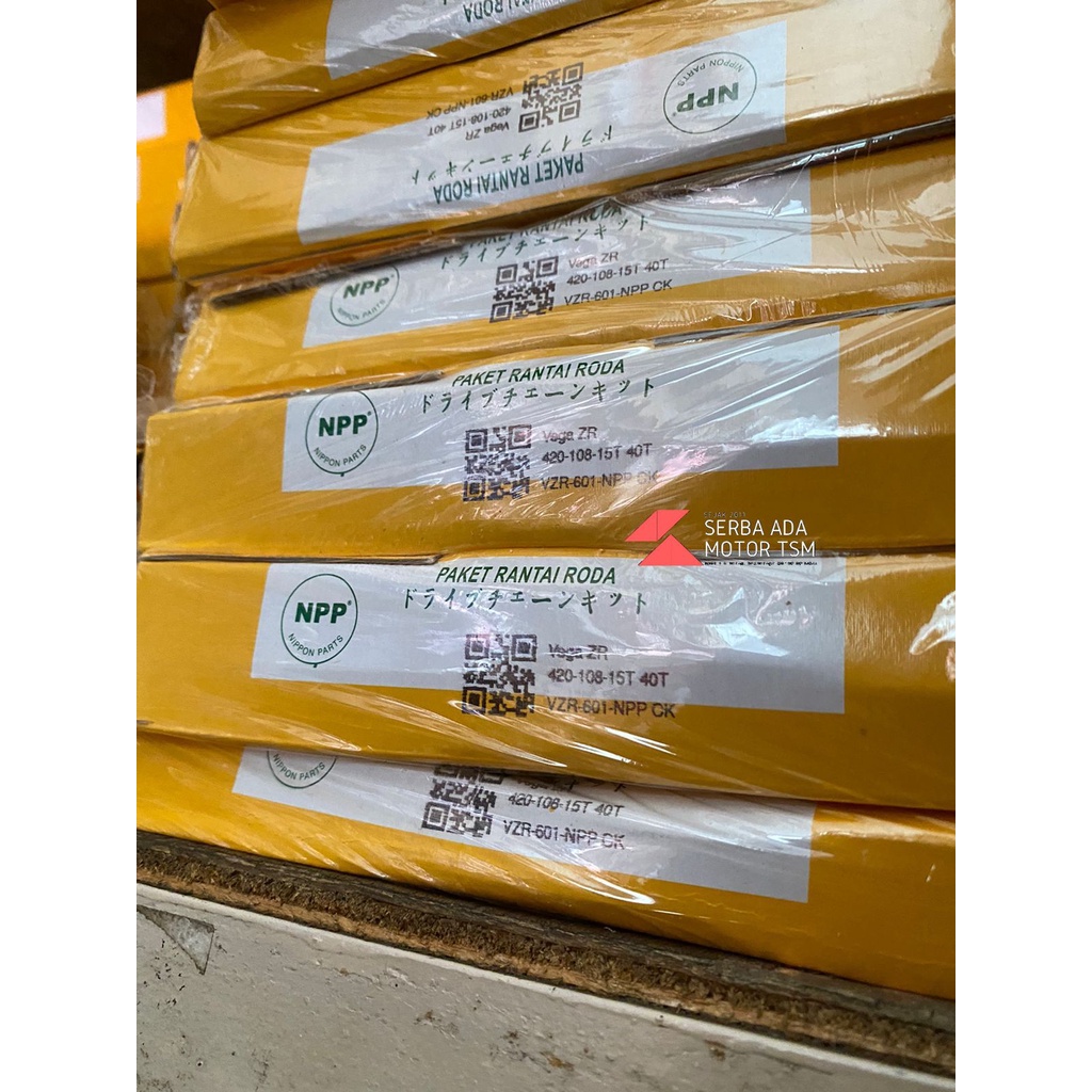 Gear Gir Set Yamaha Vega ZR NPP Paket Rantai Roda 420-108, 15T, 40T