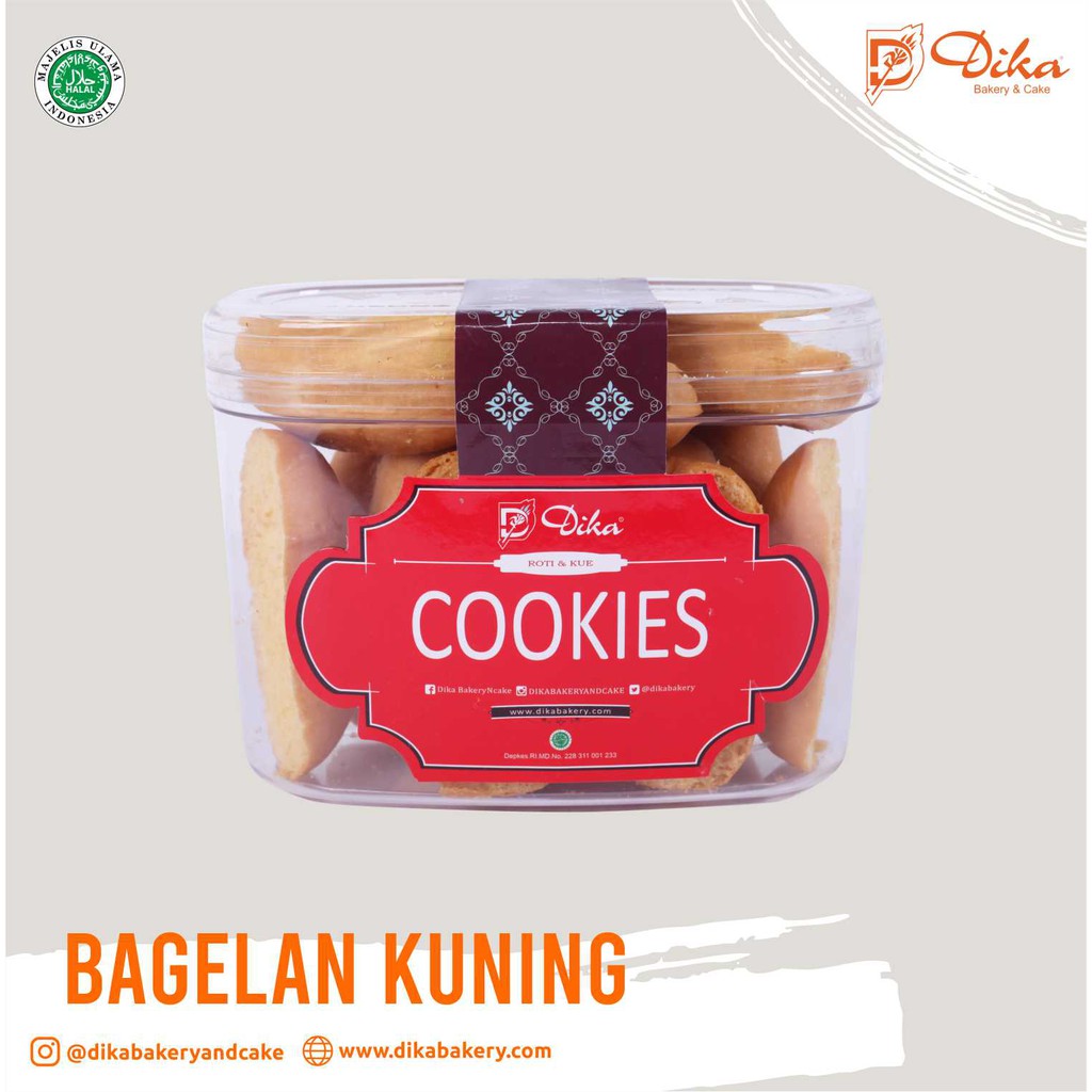 

Roti Kue Kering Bagelen Kuning Toples Oval Dika Bakery