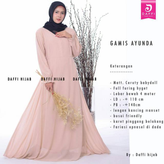 Gamis ayunda ori daffi hijab